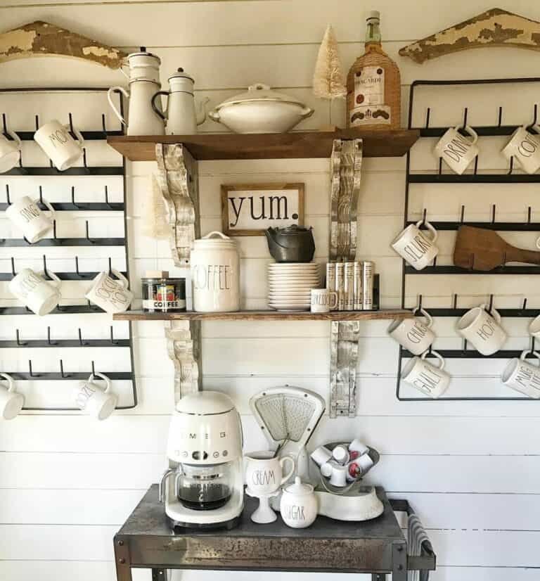 Farmhouse Coffee Shelves