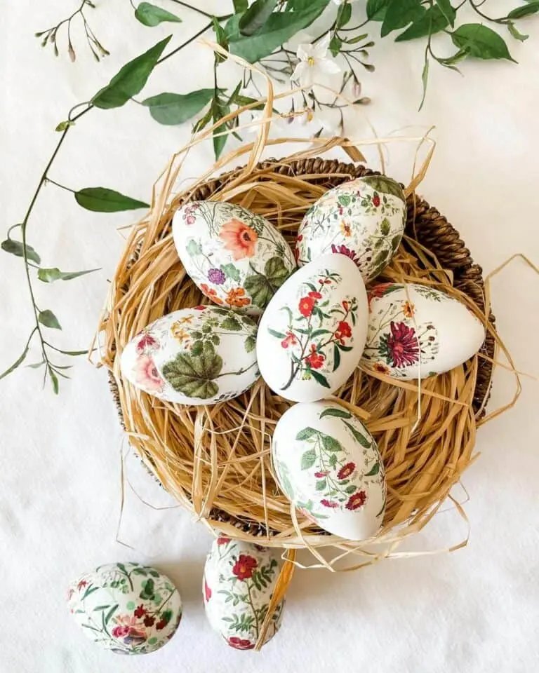 Floral Decoupage Eggs