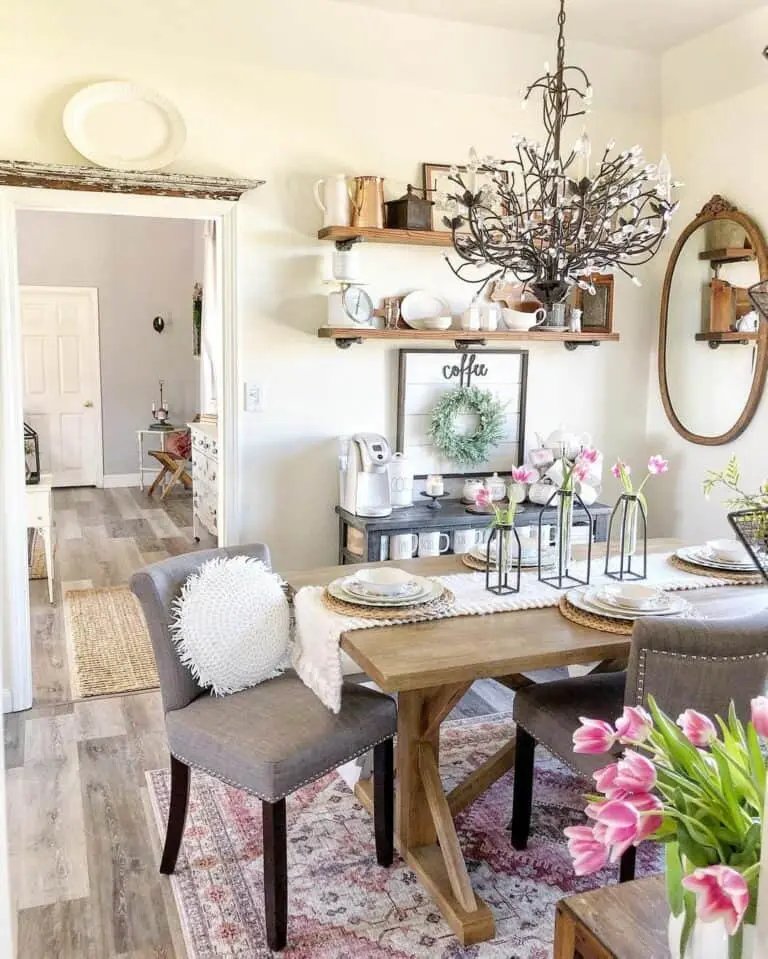 Gray Sideboard Coffee Bar