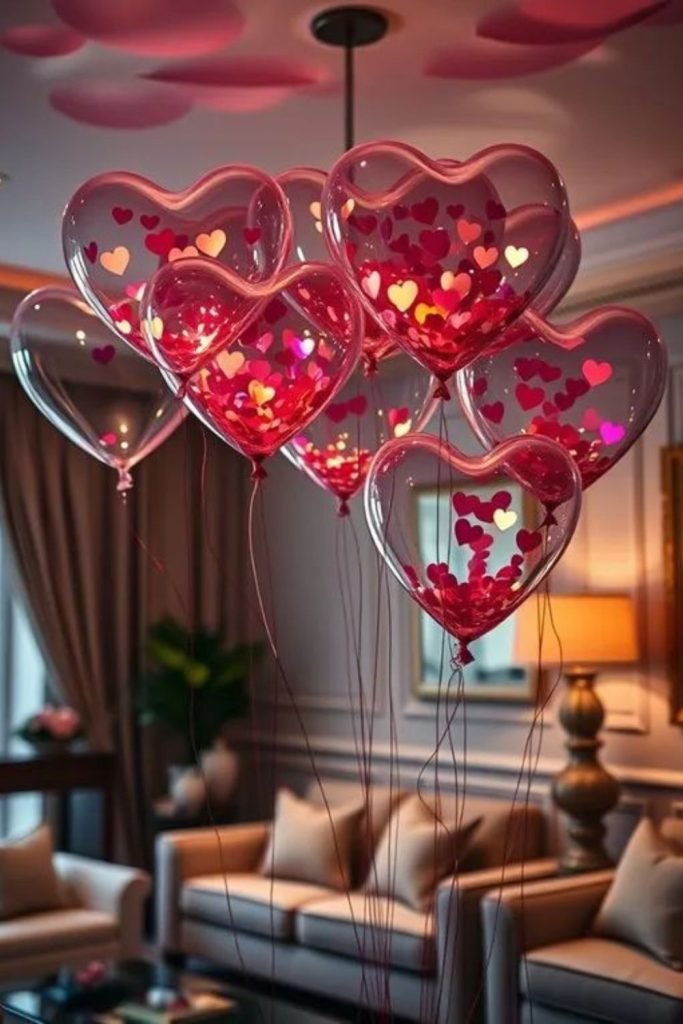 Heart Balloon Clusters