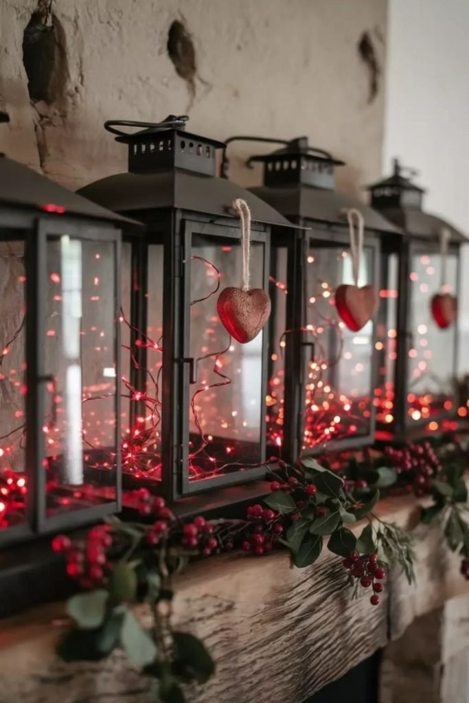 Metal Heart Lanterns