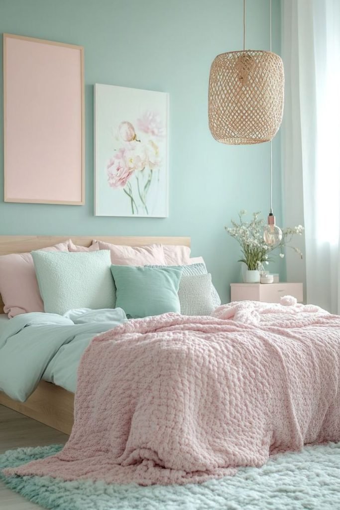 Mint Peach Walls