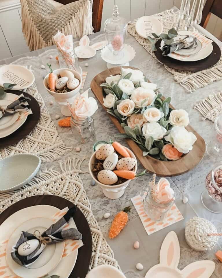 Orange White Centerpiece