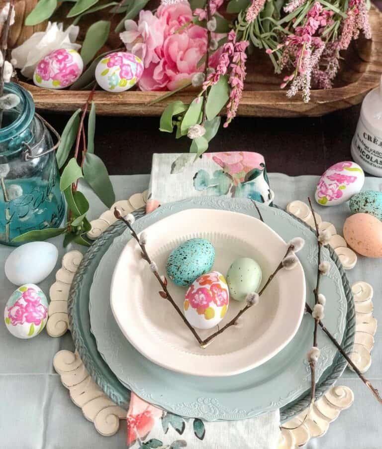 Painted Floral Eggs