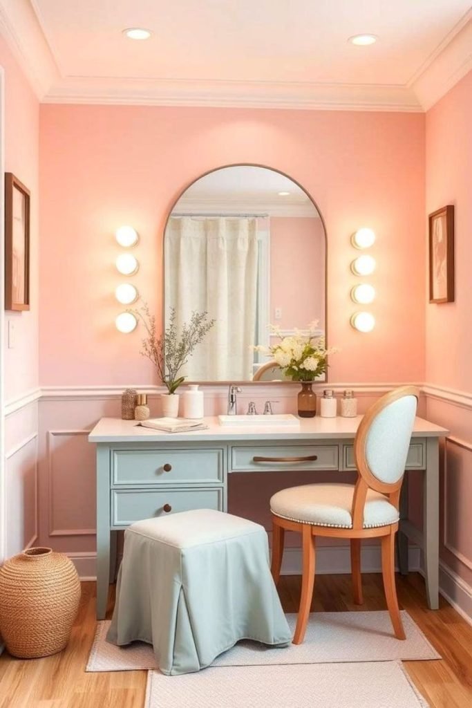 Pastel Pink Vanity