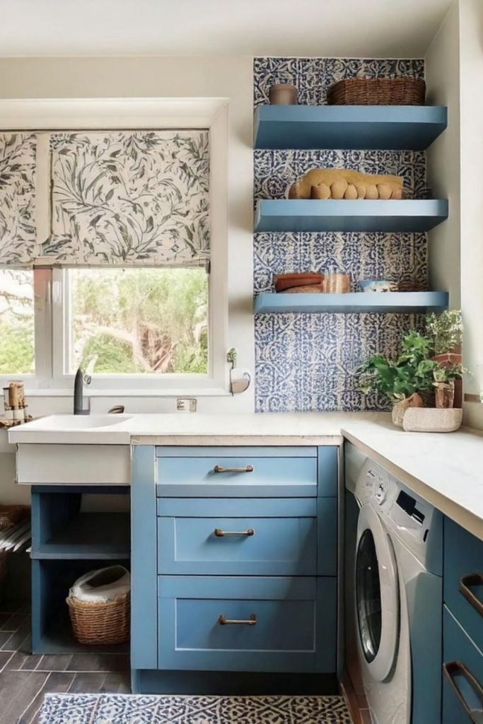 Patterned Wallpaper Laundry
