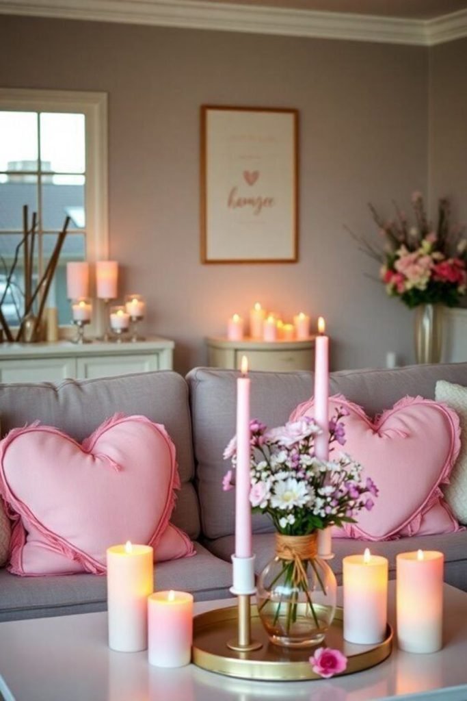 Pink Tiered Candles