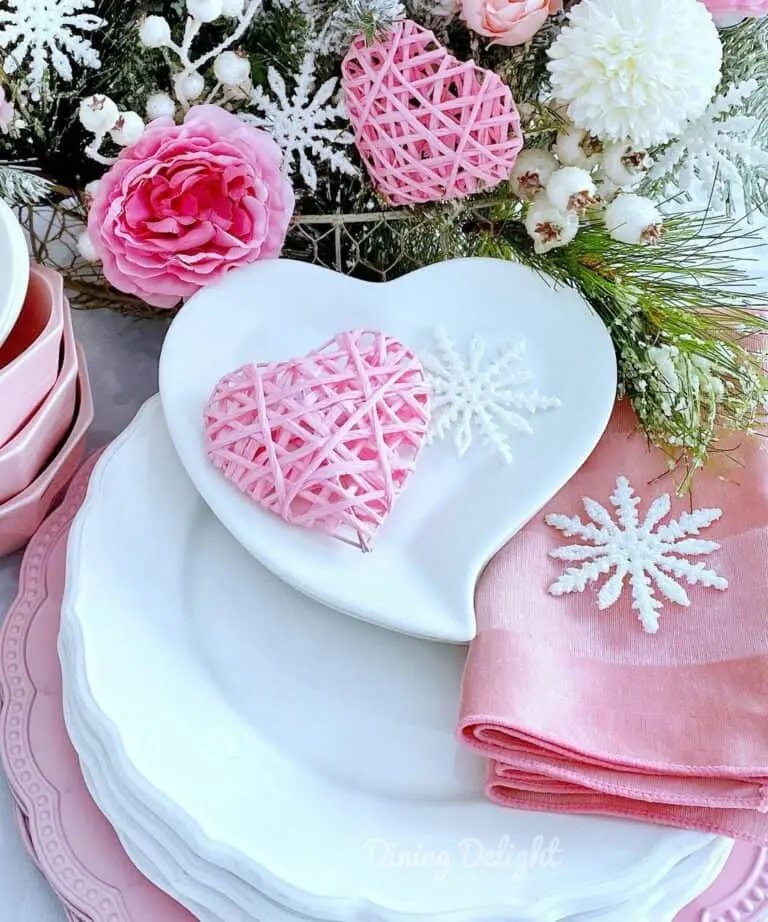 Pink White Tableware