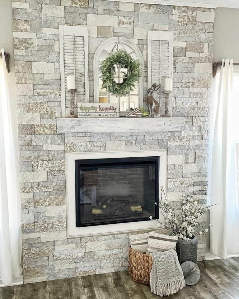Stone Fireplace Mantel