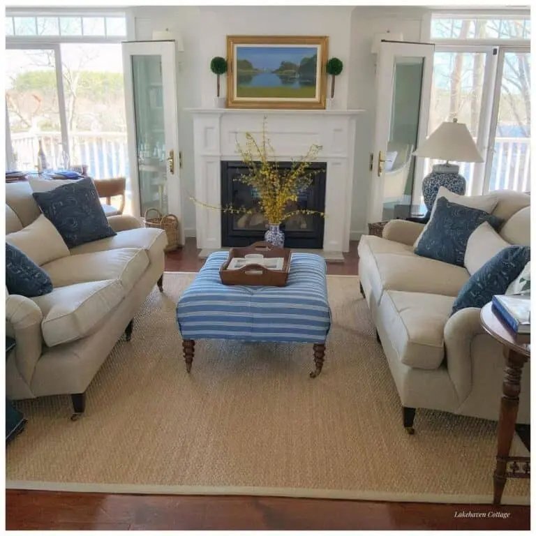 Striped Ottoman Styling