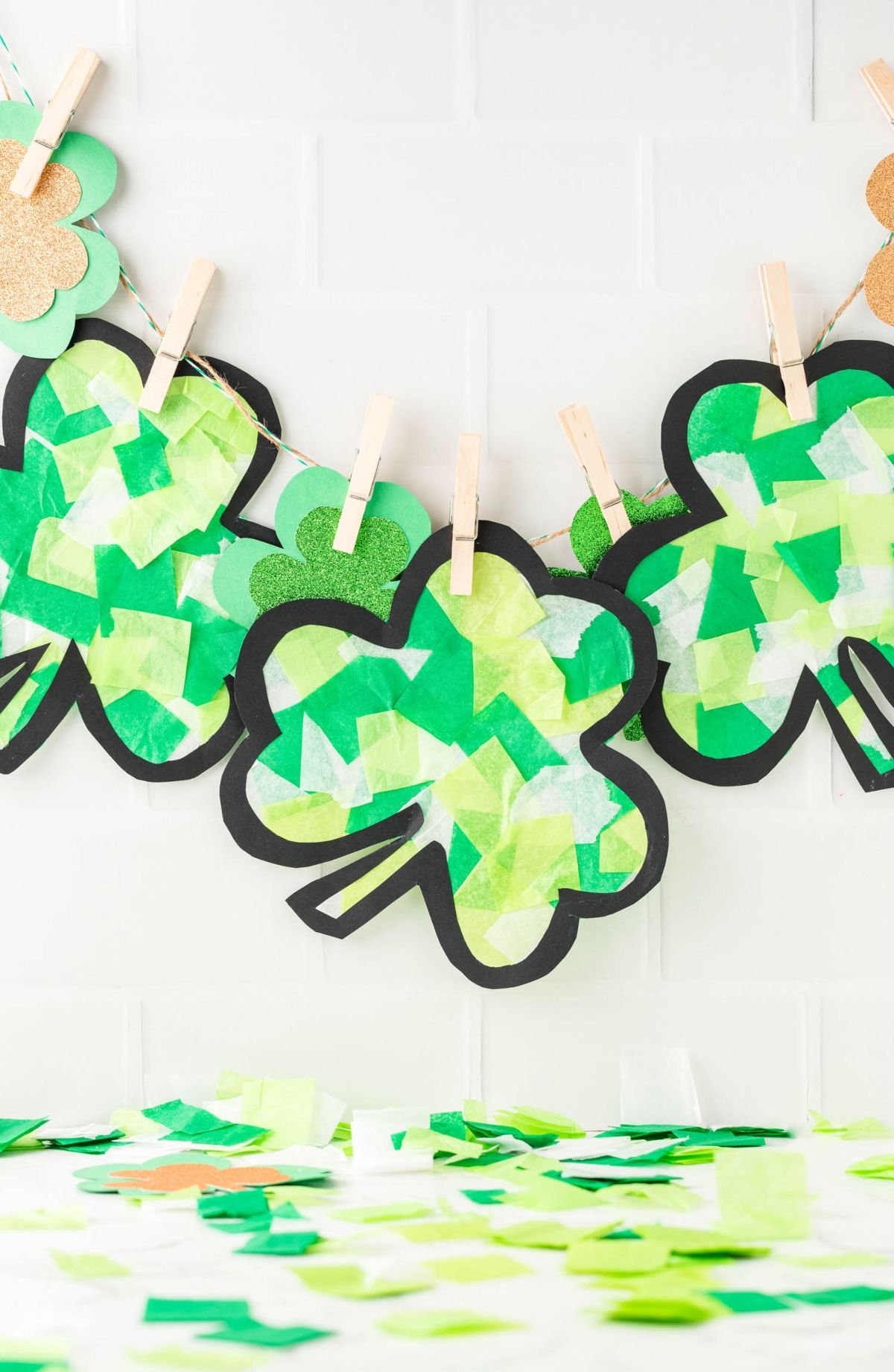 Tissue Paper Shamrocks