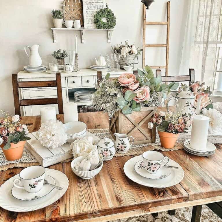 Vintage Tea Set Tablescape