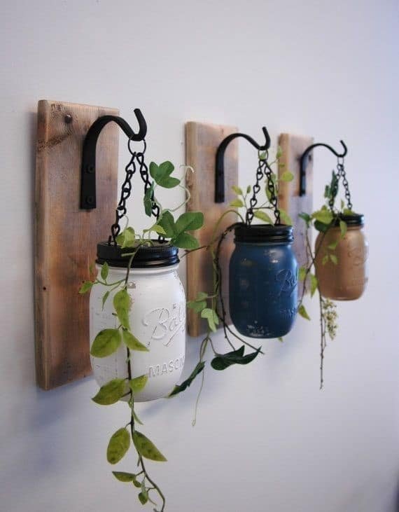 Wall-Mounted Flower Jars