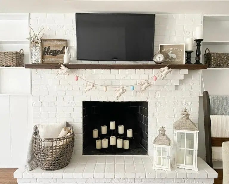 White Brick Fireplace