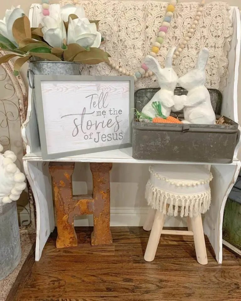 White Bunny Centerpiece