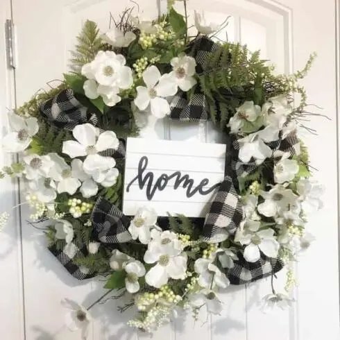 White Floral Wreath