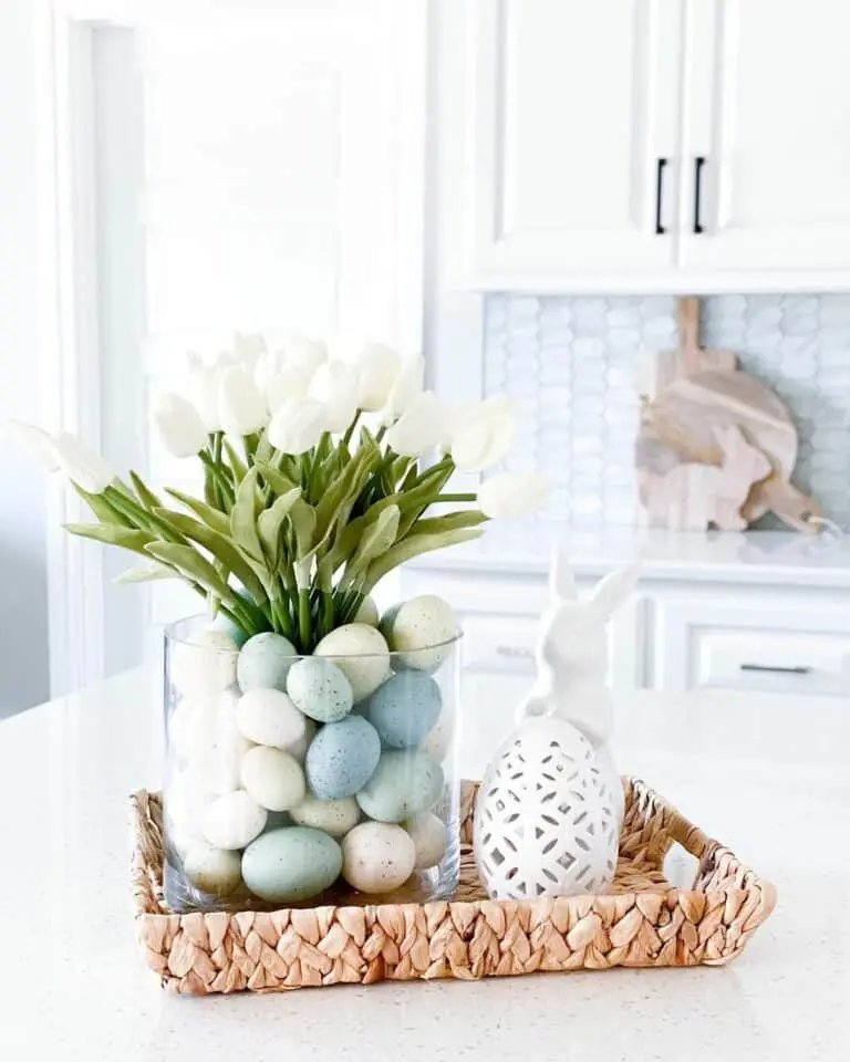 White Kitchen Easter Display