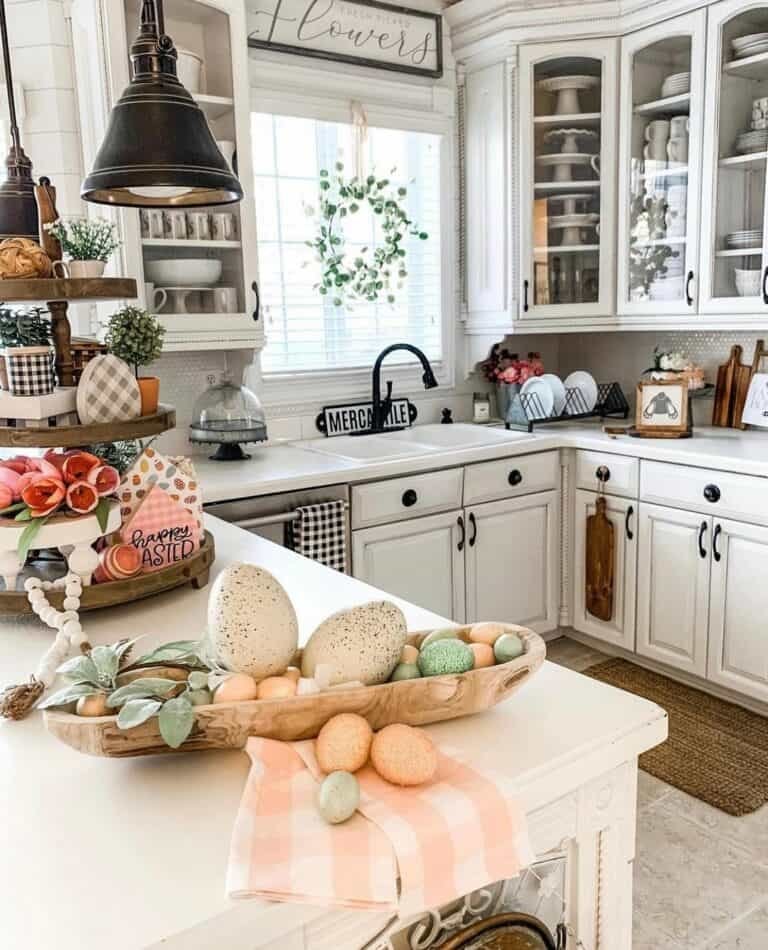 White Kitchen Wreath