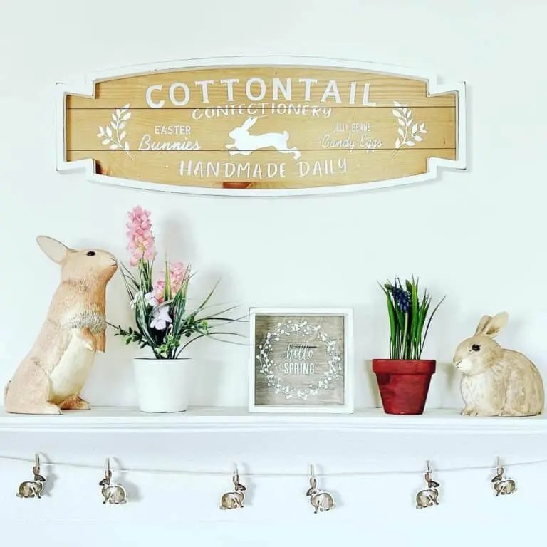 White Mantel Bunnies