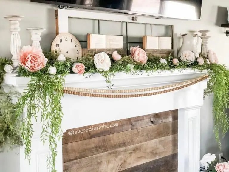 White Mantel Garland