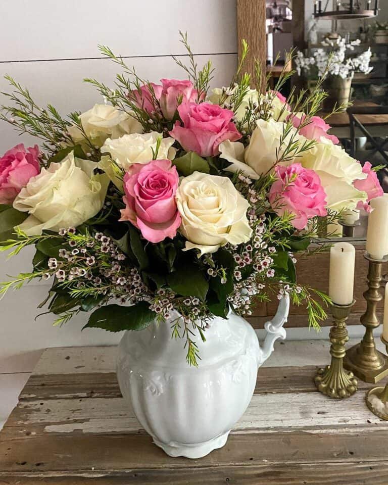 White Victorian Pitcher