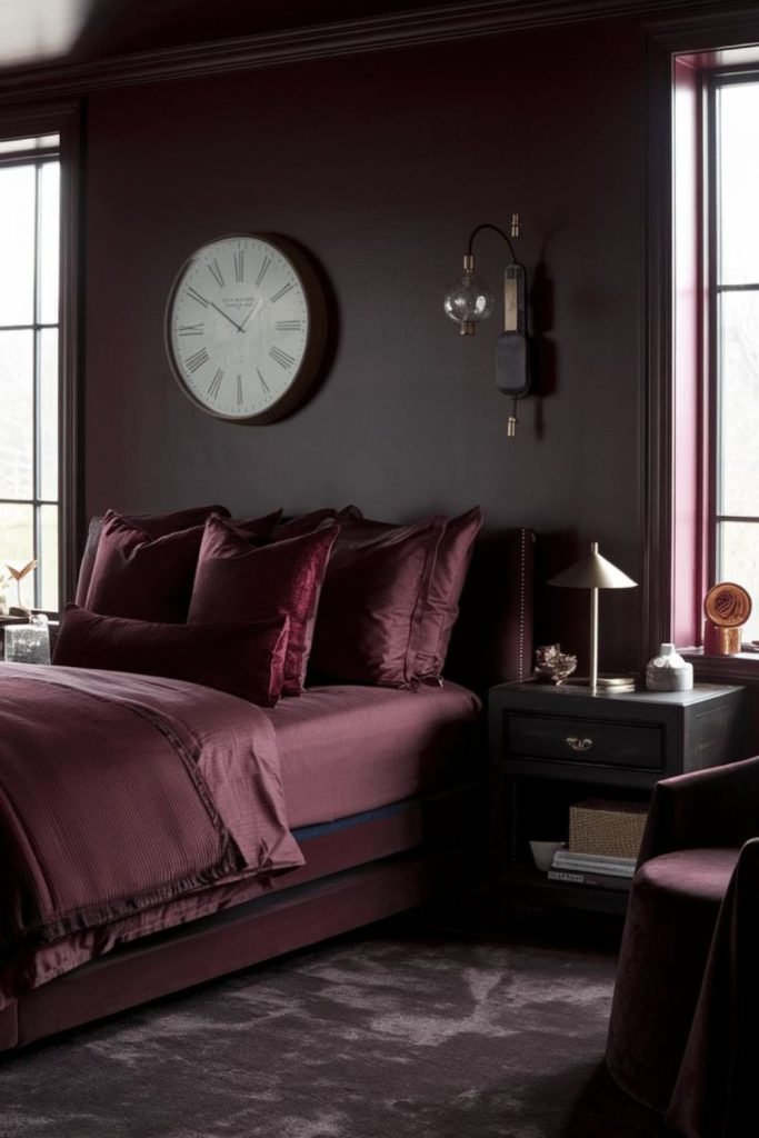 Wine Velvet Bedroom