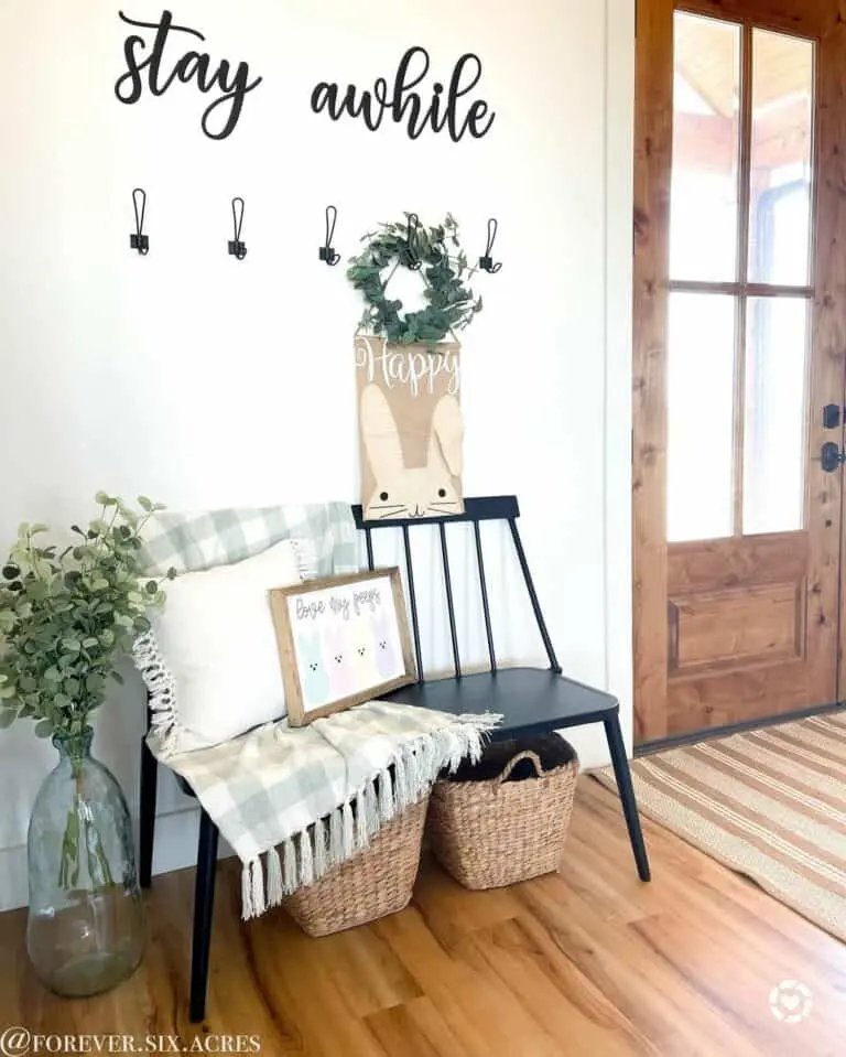 Wood Bench Entryway