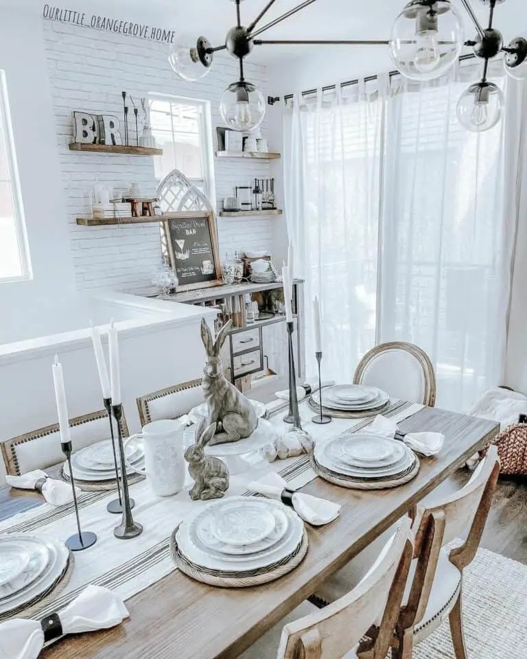 Wood Bunny Centerpiece