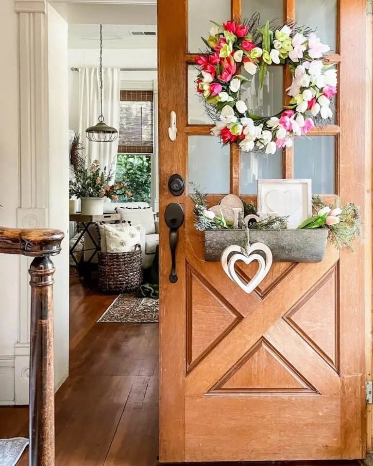 Wood Door Black Hardware