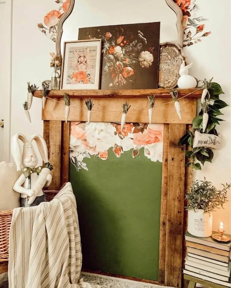 Wooden Mantel Display