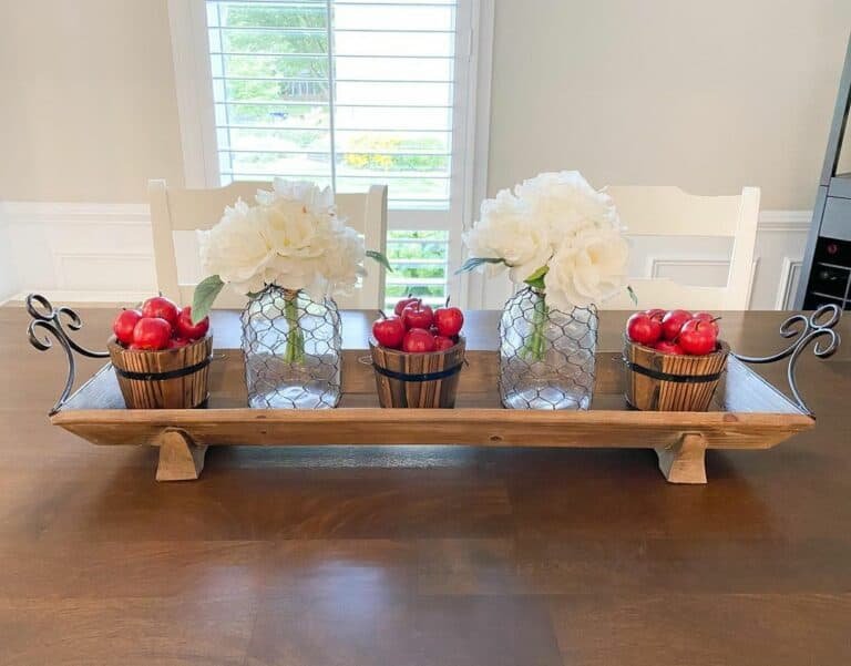 Apple Barrel Centerpiece