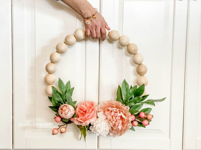 Beaded Wood Wreath