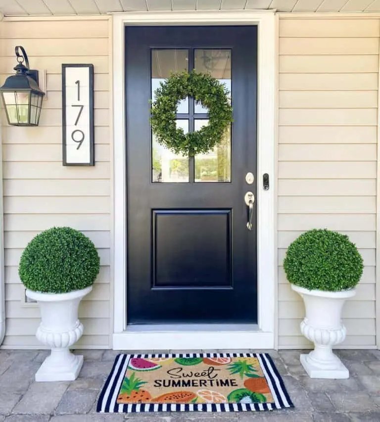 Black Door Shiplap Porch