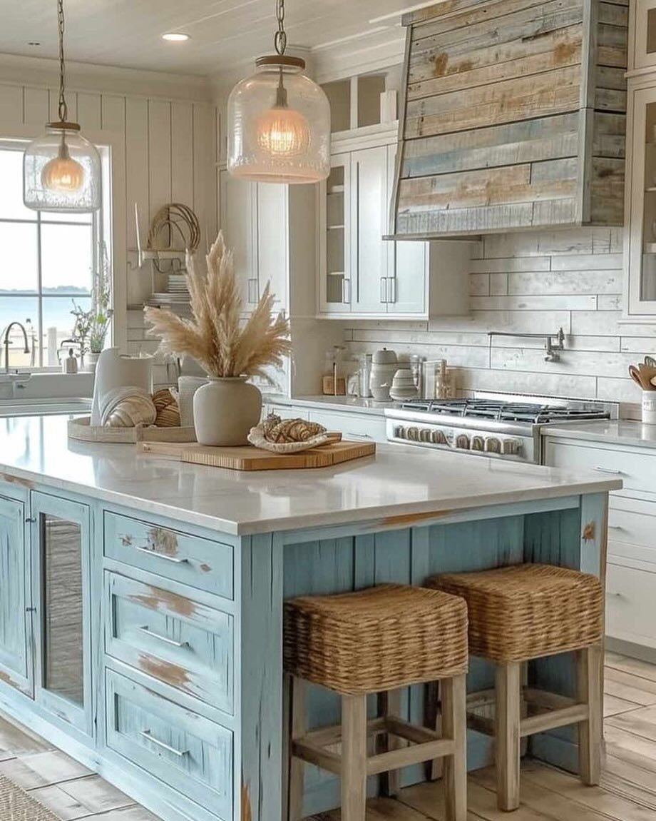 Blue Chalk Cabinets