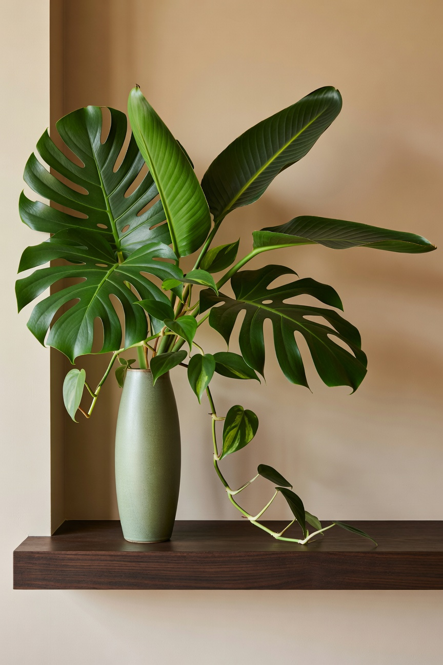 Bold Tropical Leaf Arrangements