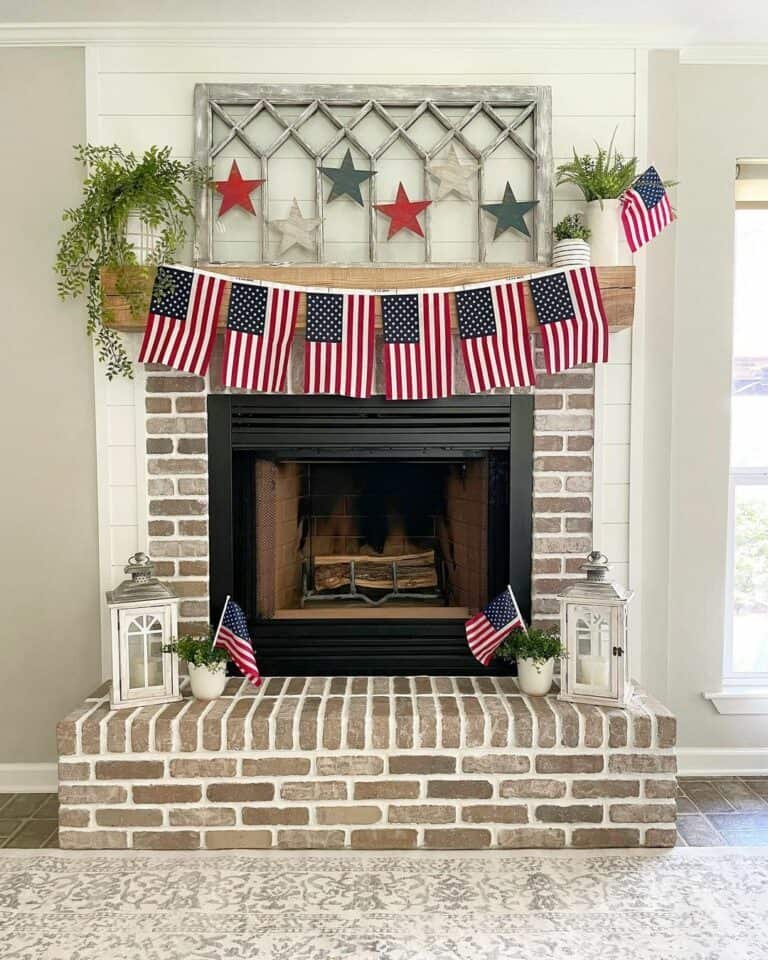 Brick Fireplace Mantel