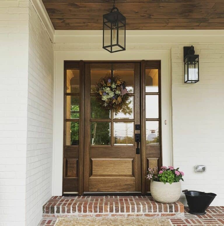 Brick Porch Wreath