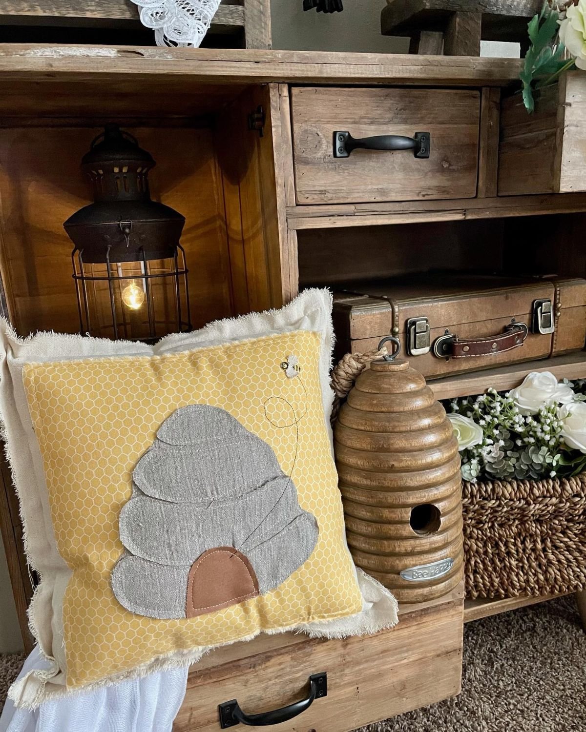 Burlap Print Cushions