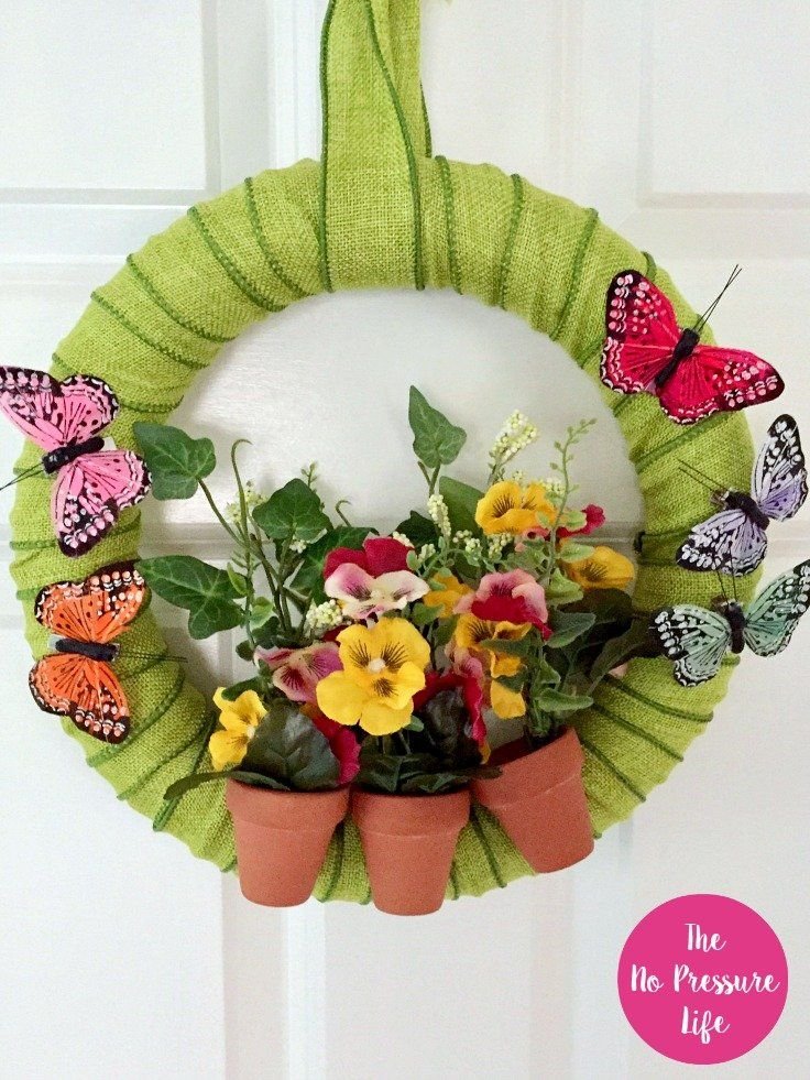 Burlap Ribbon Wreath