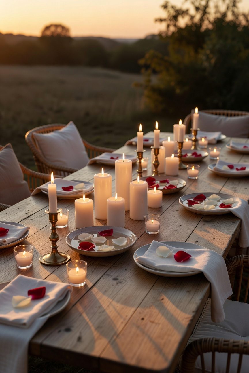 Candlelit Evening Memorial Ambiance