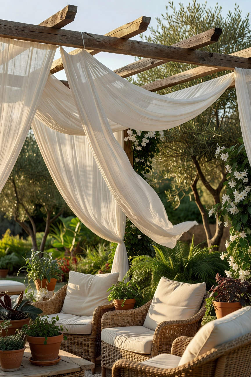 Canopy Draping With Sheer Fabrics