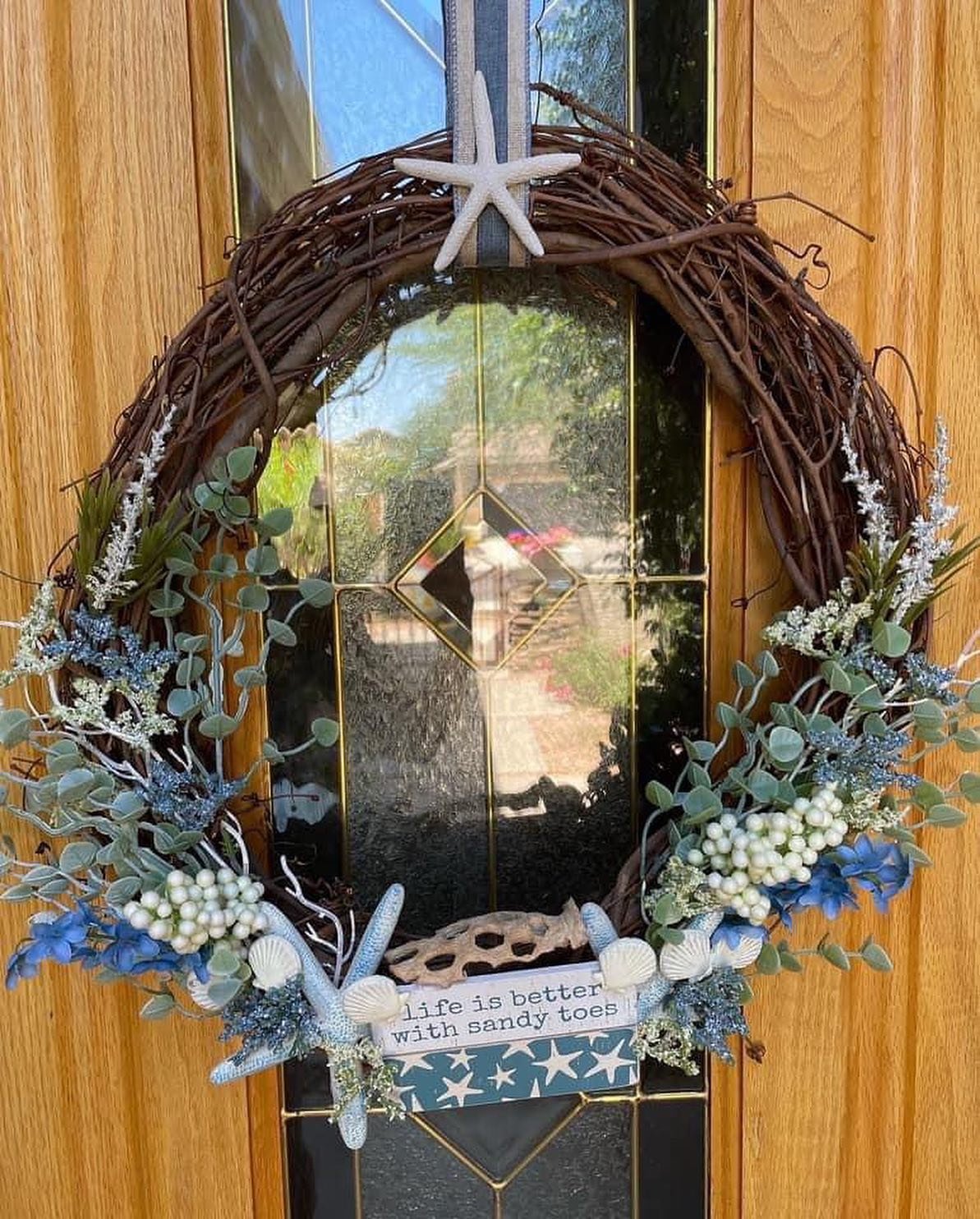 Coral Coastal Wreath