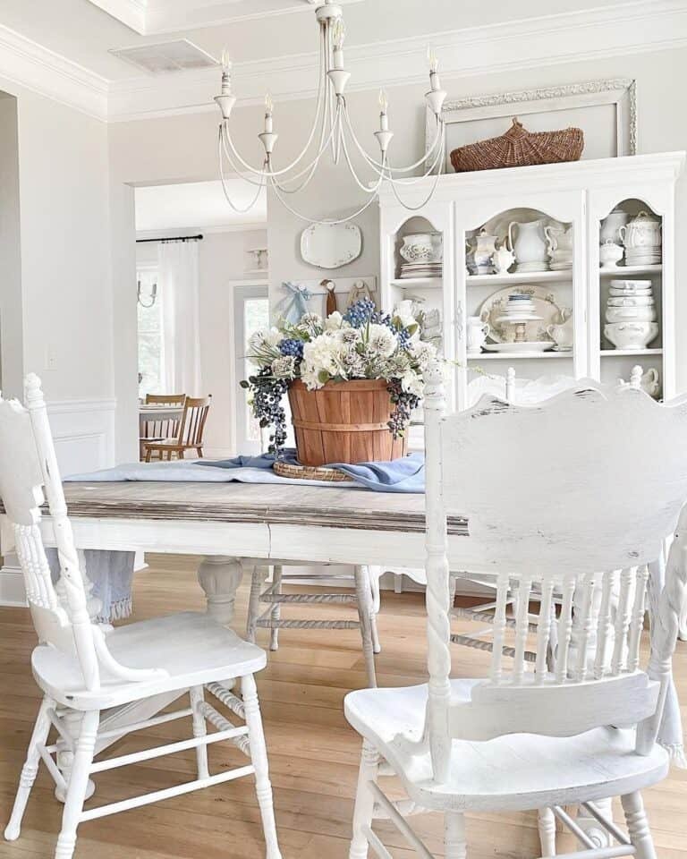 Distressed White Table