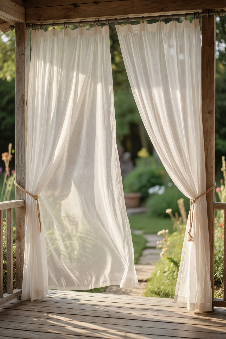 Drape Sheer Curtains for Privacy