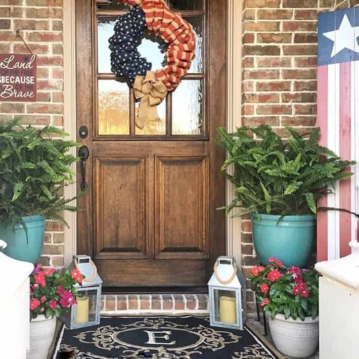 Fabric Patriotic Wreath