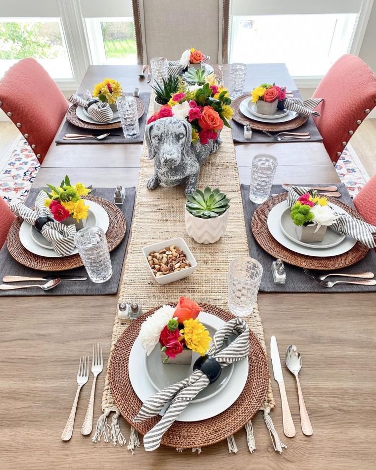 Floral Table Setting