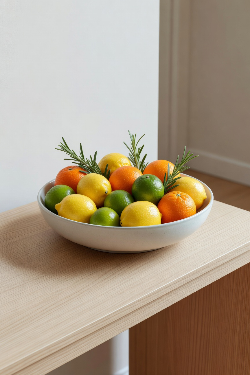 Fresh Citrus Fruit Display Bowl