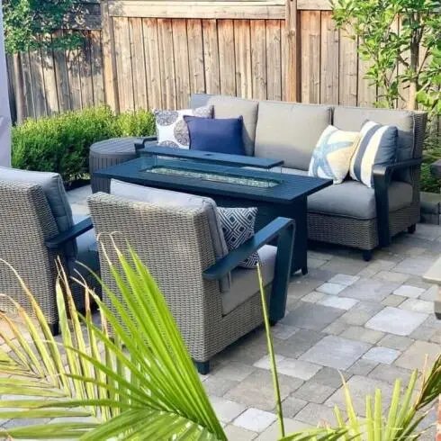 Gray Wicker Patio