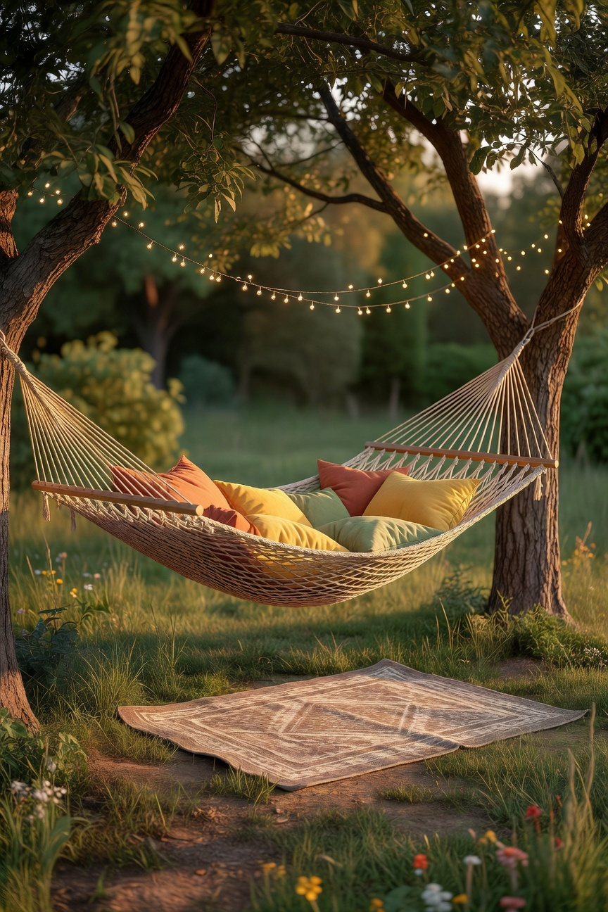 Hammock Nook Between Two Trees