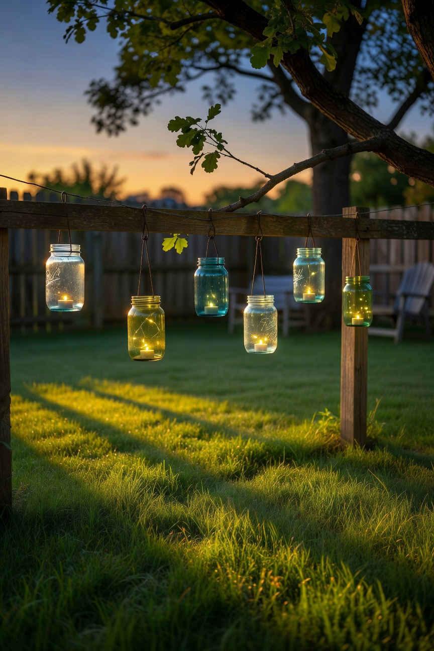 Hanging Mason Jar Candle Holders